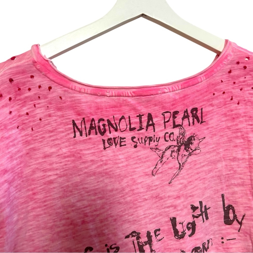 Magnolia pearl moon phase T-shirt orbital velocity graphic boyfriend distressed - Picture 12 of 16